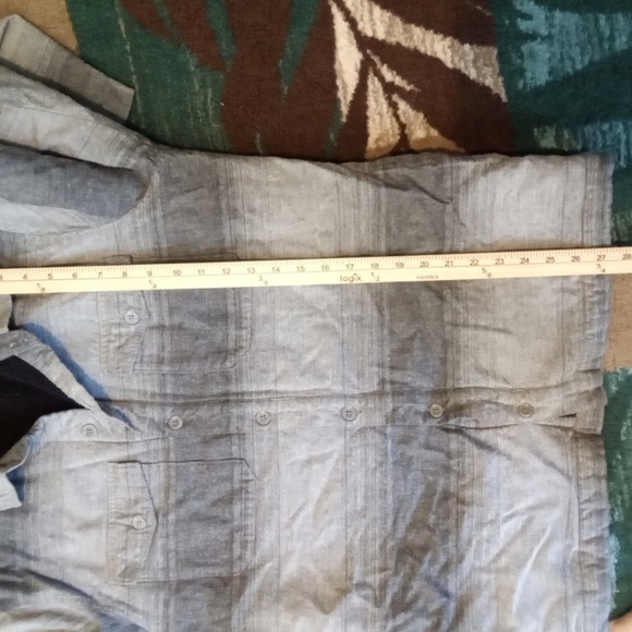 Travis Mathew Cotton Blend Fleece Lined Button Grey Black Mens Large - Picture 9 of 9